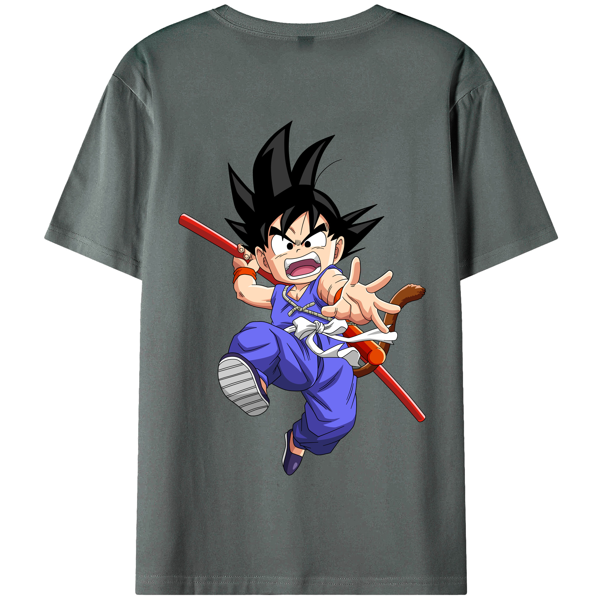 （画像用） ドラゴンボール 孫悟空（そん ごくう）Son Goku カカロット DRAGON BALL Kakarotto 綿100％半袖Tシャツ（背面プリント）